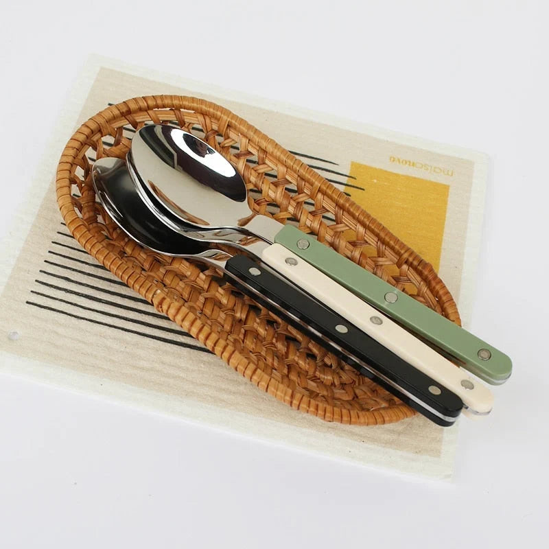 24-Piece Stainless Steel Cutlery Set with Engraved Design - BistroLine 4