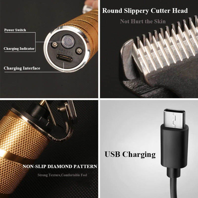 3-in-1 Professionele Haartrimmer Set - Draadloze Trimmer, T-Blade Outliner en Foil Scheerapparaat voor Mannen Vestragear
