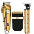 3-in-1 Professionele Haartrimmer Set - Draadloze Trimmer, T-Blade Outliner en Foil Scheerapparaat voor Mannen Vestragear
