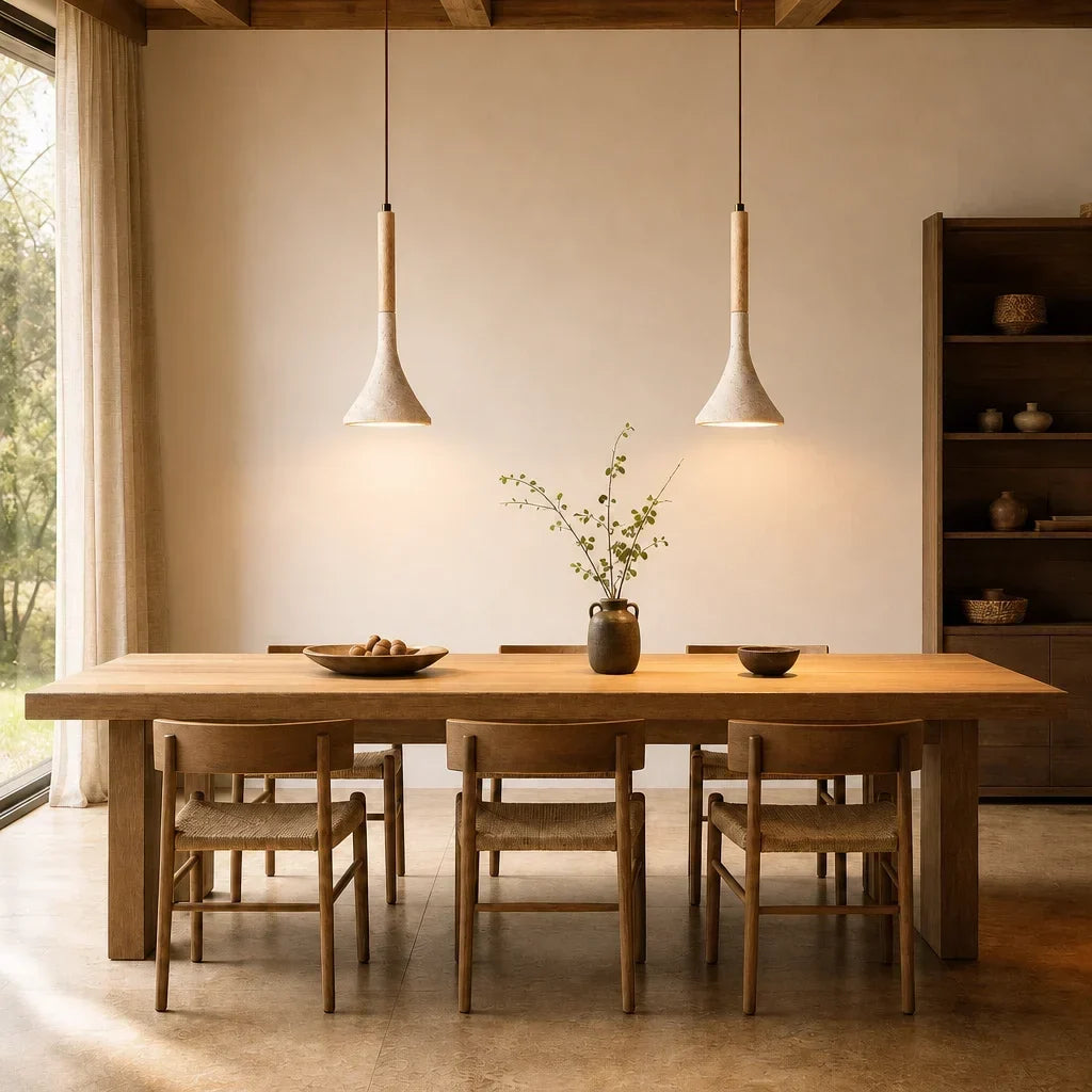 Adeline Natural Stone Travertine Pendant Light 2