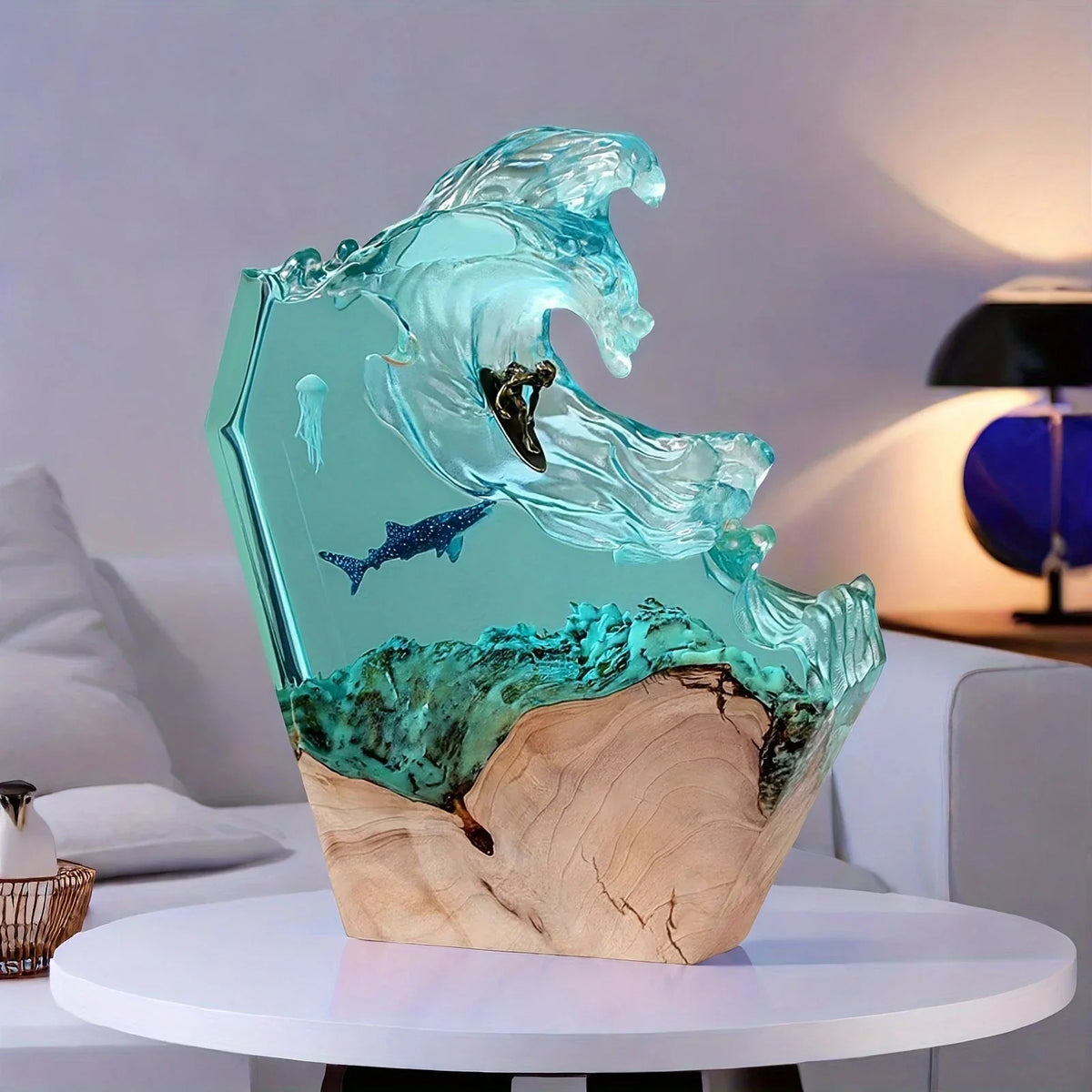 Artistic Ocean Themed Lamp -  Tidecrest 3
