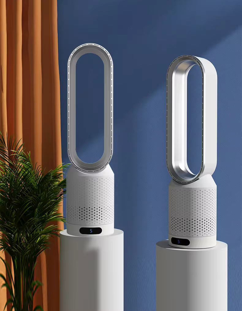 Bladloze Luchtverfrisser 3-in-1 – Koeling, Reiniging & Oscillatie | Fluisterend Stil Ontwerp | Sansoti 3