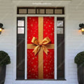 Christmas Door Cover – Festive Gift Wrap Design for Outdoor Holiday Decoration 2