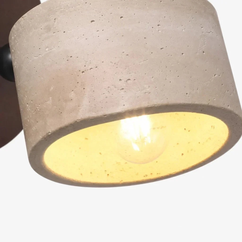 Maris Adjustable Travertine Wood Wall Sconce 7