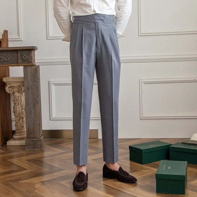 Men's Gurkha Trousers with High Waist – Isauro 7