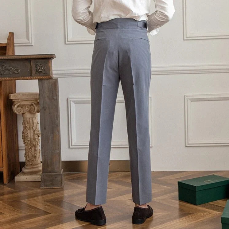 Men's Gurkha Trousers with High Waist – Isauro 8