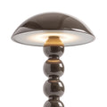 Rechargeable 30cm Bobbin LED Lamp with Adjustable Brightness - Mink Lacquer Finish 3