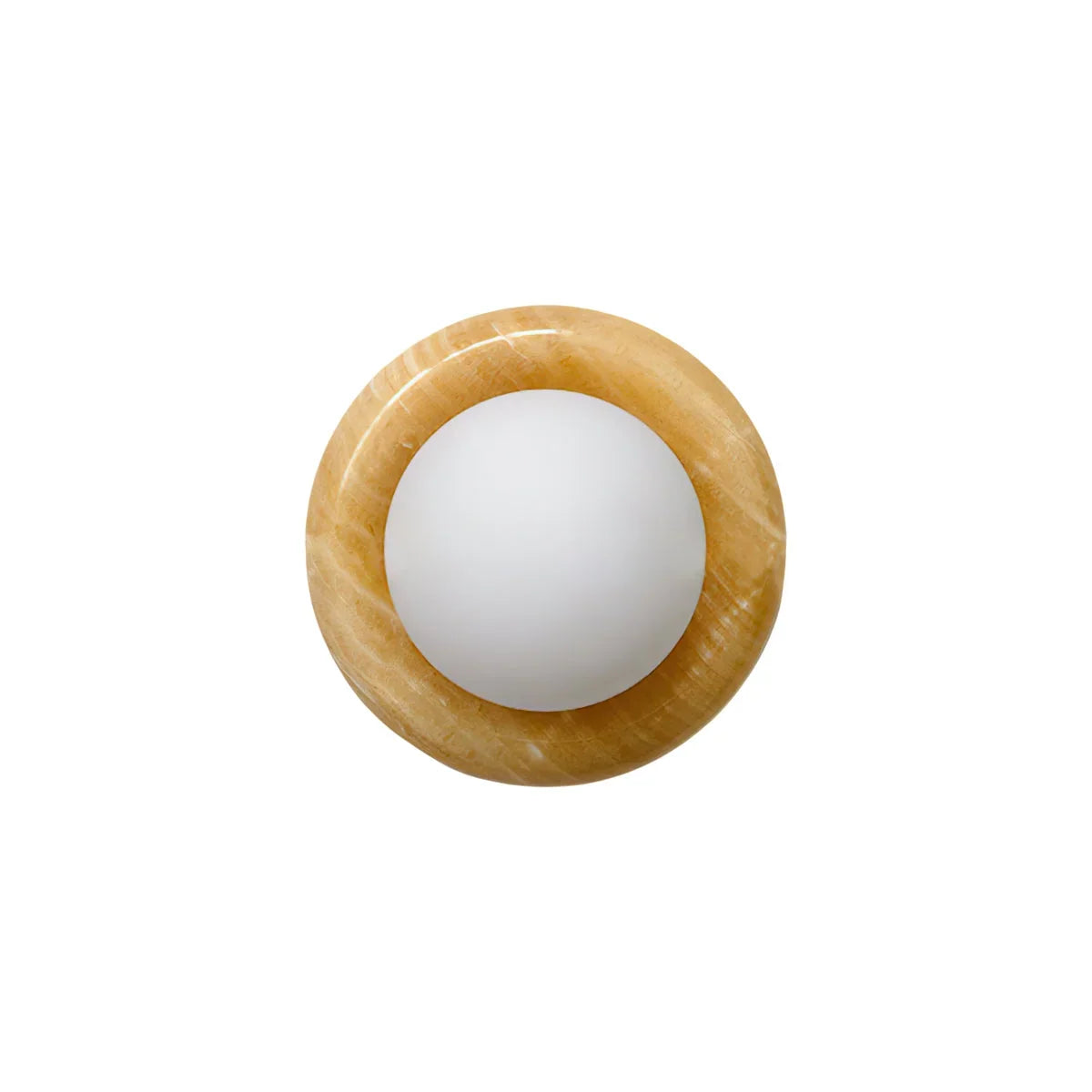 Ronde wandlamp van steen