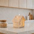 Wrenn Wabi Sabi Travertine House Shaped Table Lamp 6