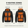 Verwarmde jas – negen warmtezones, waterdicht en winddicht VestraGear