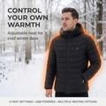 Slimme verwarmingsjas heren – USB-thermostaat en warmtezones VestraGear